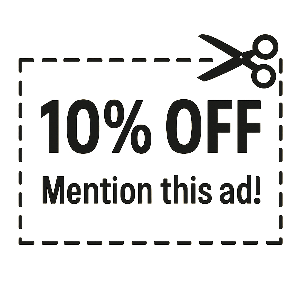 10 percent discount Advertisement